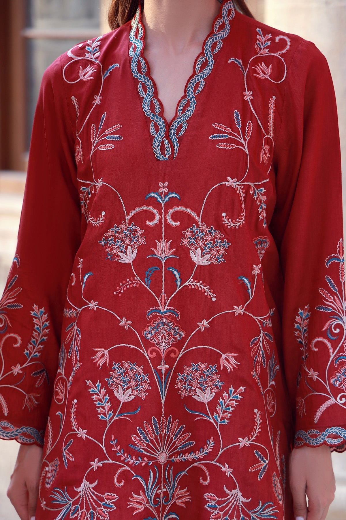 Sahar | Luxe Pret 25 | Crimson Garden -  Sahar Ladies Clothes - Original Designer Dress - House of Maryam