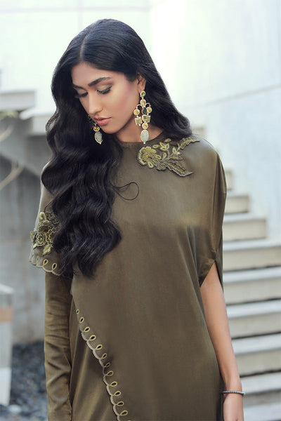 Wardha Saleem | Luxury Pret Fusion Wear | SAGE -  Wardha Saleem Ladies Clothes - Original Designer Dress - House of Maryam