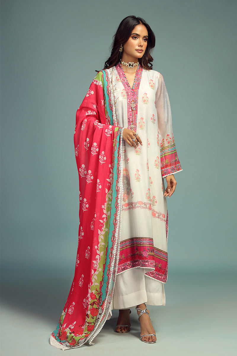 Wardha Saleem | Luxury Pret Traditional Wear | GUL BAHAAR SHIRT WITH DUPATTA (2 PC) -  Wardha Saleem Ladies Clothes - Original Designer Dress - House of Maryam