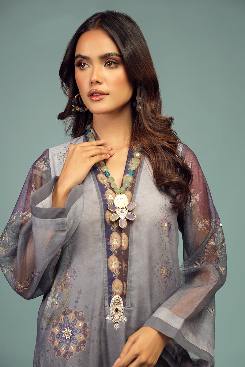 Wardha Saleem | Luxury Pret Traditional Wear | DARVESH SHIRT WITH DUPATTA ( 2 PC) -  Wardha Saleem Ladies Clothes - Original Designer Dress - House of Maryam