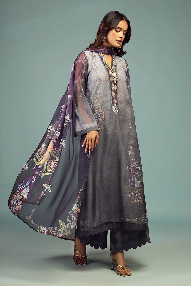 Wardha Saleem | Luxury Pret Traditional Wear | DARVESH SHIRT WITH DUPATTA ( 2 PC) -  Wardha Saleem Ladies Clothes - Original Designer Dress - House of Maryam