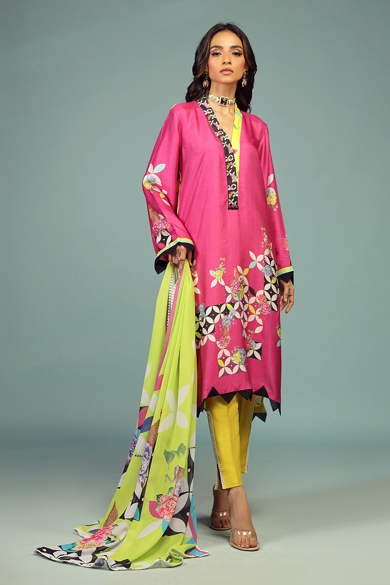 Wardha Saleem | Luxury Pret Traditional Wear | SHIKARGAH SHIRT WITH DUPATTA ( 2 PC) -  Wardha Saleem Ladies Clothes - Original Designer Dress - House of Maryam