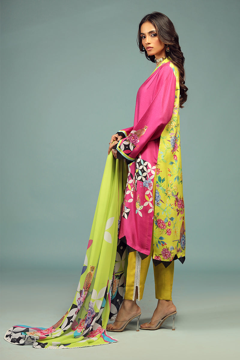 Wardha Saleem | Luxury Pret Traditional Wear | SHIKARGAH SHIRT WITH DUPATTA ( 2 PC) -  Wardha Saleem Ladies Clothes - Original Designer Dress - House of Maryam