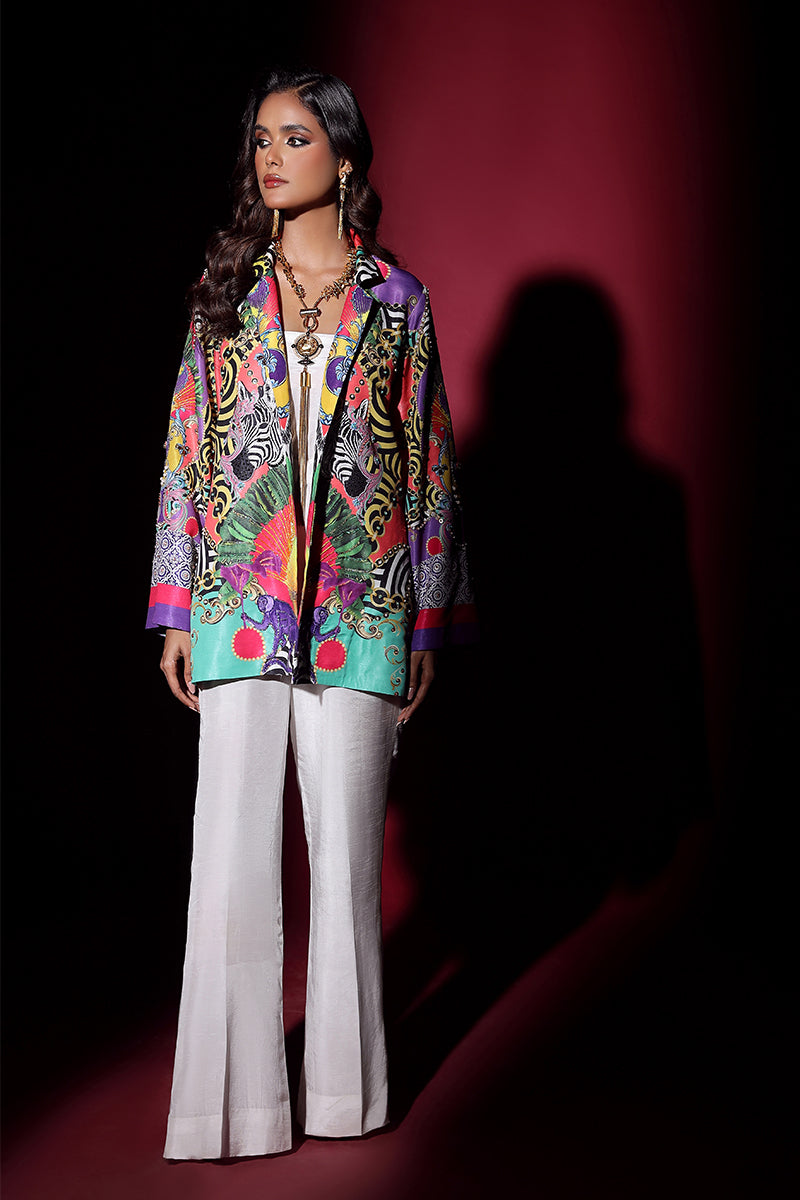 Wardha Saleem | Luxury Pret Fusion Wear | SAFARI JACKET WITH JUMPSUIT (2PC) -  Wardha Saleem Ladies Clothes -  House of Maryam