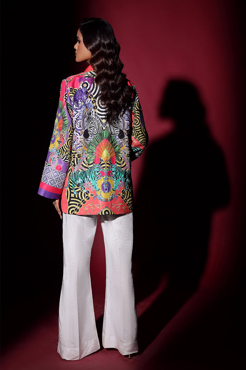 Wardha Saleem | Luxury Pret Fusion Wear | SAFARI JACKET WITH JUMPSUIT (2PC) -  Wardha Saleem Ladies Clothes -  House of Maryam