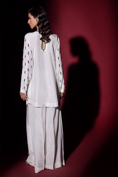 Wardha Saleem | Luxury Pret Fusion Wear | LUXURA (WHITE) CORD-SET (2PC) -  Wardha Saleem Ladies Clothes - Original Designer Dress - House of Maryam