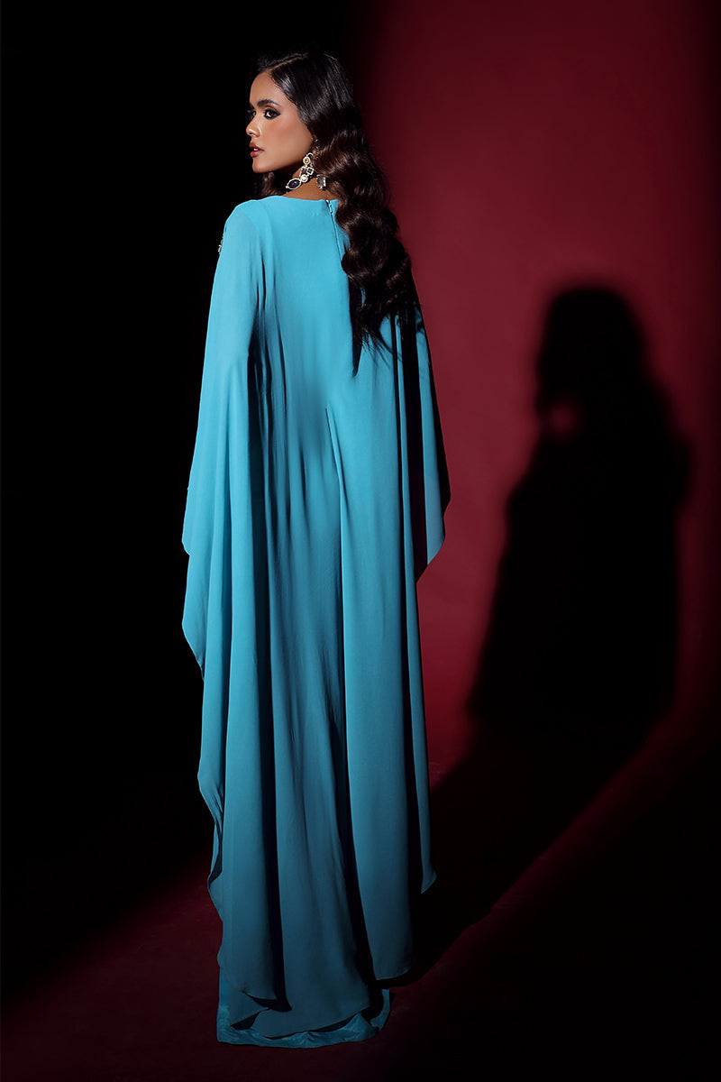 Wardha Saleem | Luxury Pret Fusion Wear | VOGUE JUMPSUIT DRAPE (1PC) -  Wardha Saleem Ladies Clothes - Original Designer Dress - House of Maryam