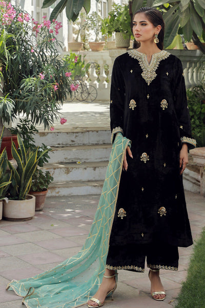 Sana Abbas | Velvet Formals | BLACK JADE -  Sana Abbas Ladies Clothes - Original Designer Dress - House of Maryam
