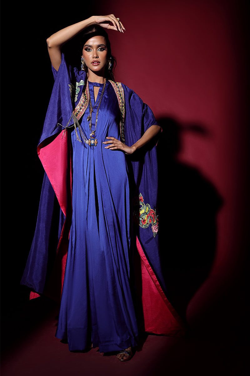 Wardha Saleem | Luxury Pret Fusion Wear | NOVA CAPE WITH DRAPE (2PC) -  Wardha Saleem Ladies Clothes - Original Designer Dress - House of Maryam