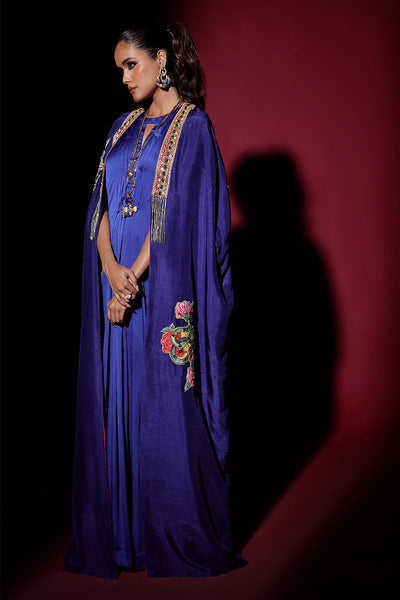 Wardha Saleem | Luxury Pret Fusion Wear | NOVA CAPE WITH DRAPE (2PC) -  Wardha Saleem Ladies Clothes - Original Designer Dress - House of Maryam