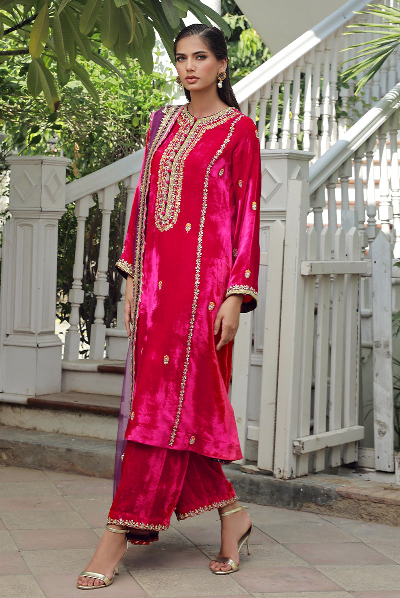 Sana Abbas | Velvet Formals | RUBY -  Sana Abbas Ladies Clothes - Original Designer Dress - House of Maryam