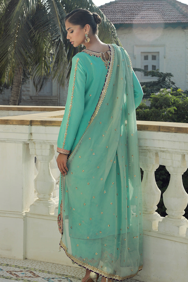 Sana Abbas | Velvet Formals | AQUAMARINE -  Sana Abbas Ladies Clothes - Original Designer Dress - House of Maryam