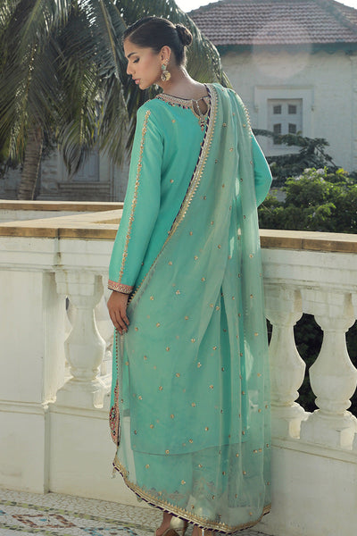 Sana Abbas | Velvet Formals | AQUAMARINE -  Sana Abbas Ladies Clothes - Original Designer Dress - House of Maryam