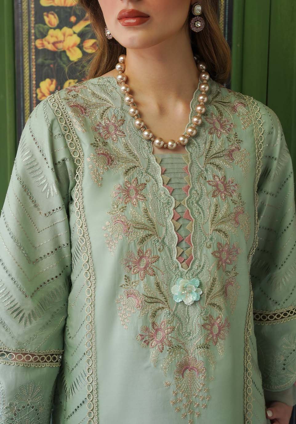 Zarqash | Tresor Luxury Lawn 24 | ZQT 009 GISELLE by Designer Zarqash - House of Maryam - Pakistani Designer Ethnic Wear in {{ shop.shopifyCountryName }}