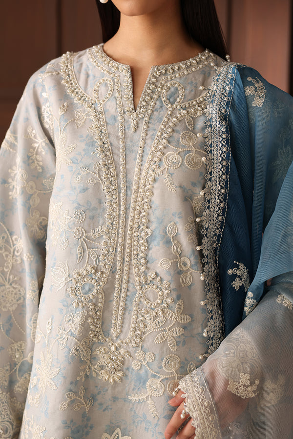 Baroque | Formals Collection | EMBROIDERED COTTON NET UF-4485, image 3