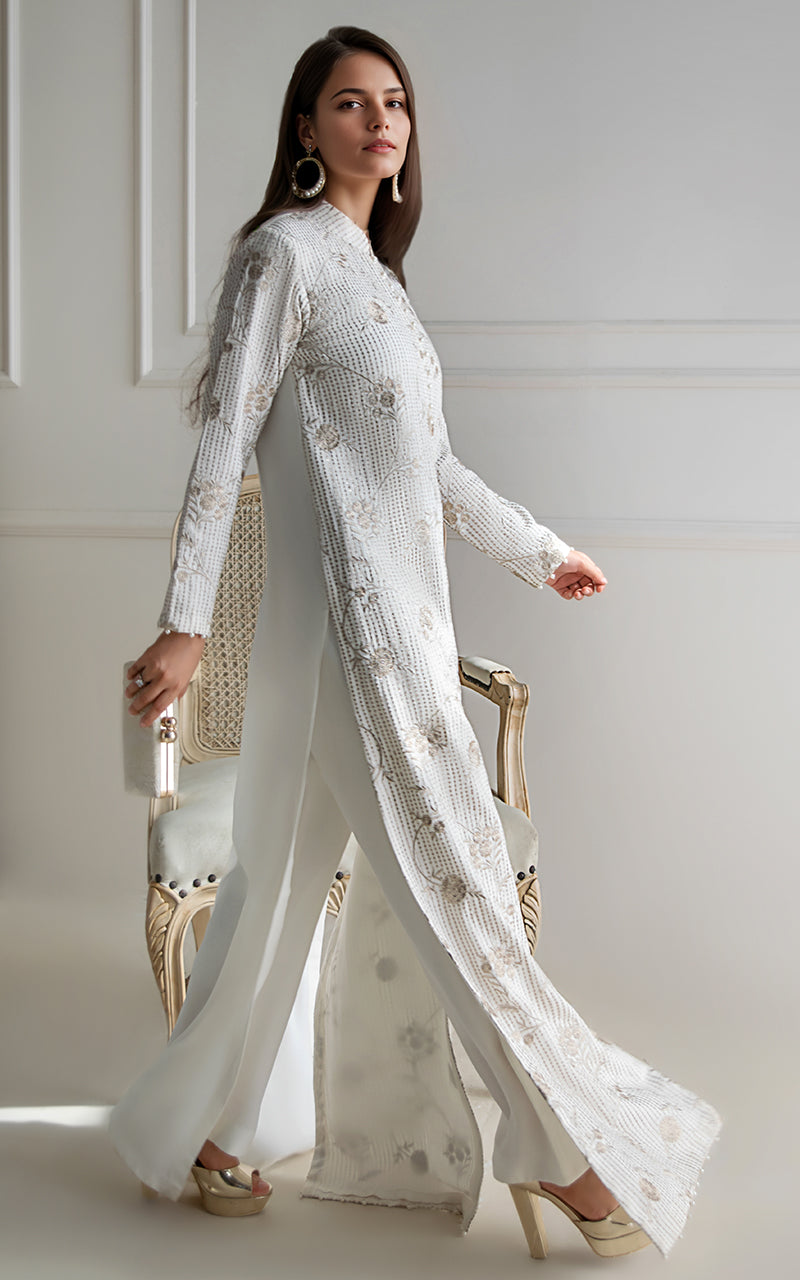 Threads and Motifs | Formal Dresses 25 | Embroidered Chiffon Dress-3