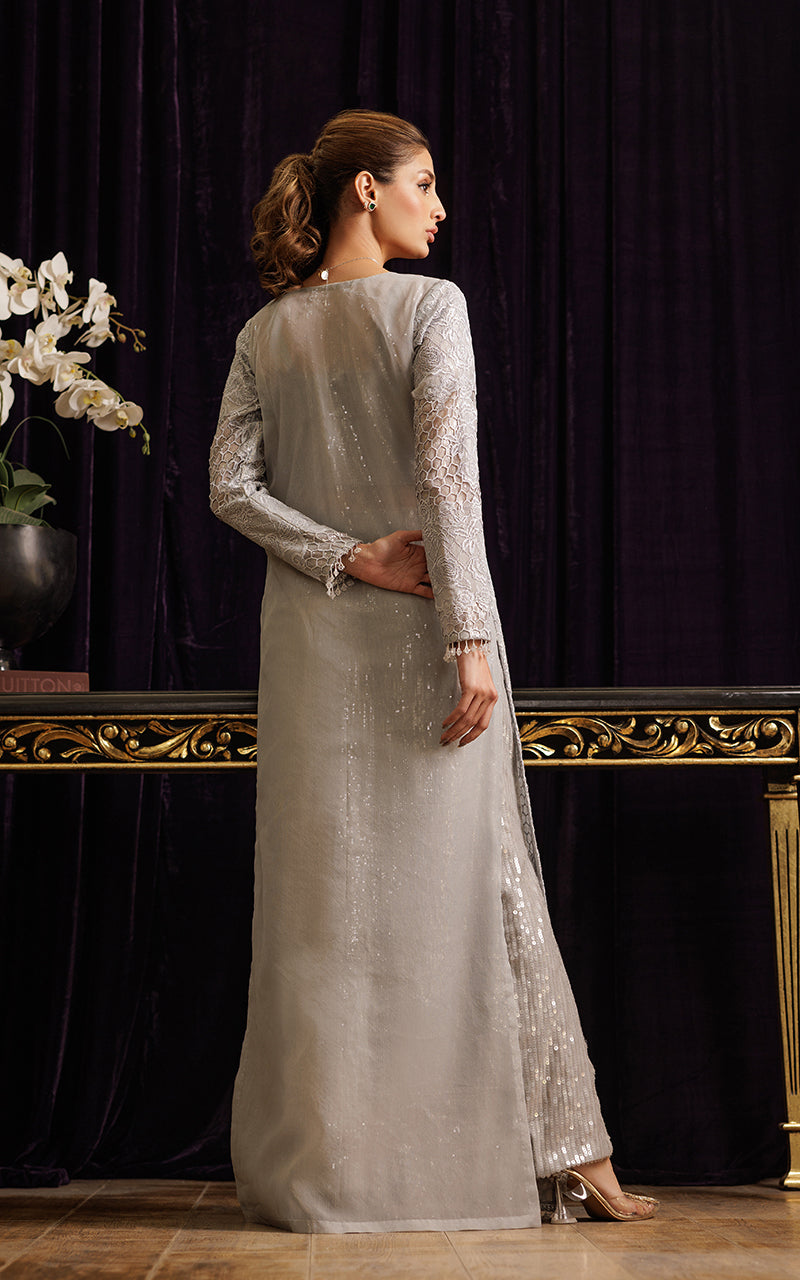 Threads and Motifs | Formal Dresses 25 | Organza Embroidered Jacket -  Threads and Motifs Ladies Clothes - Original Designer Dress - House of Maryam