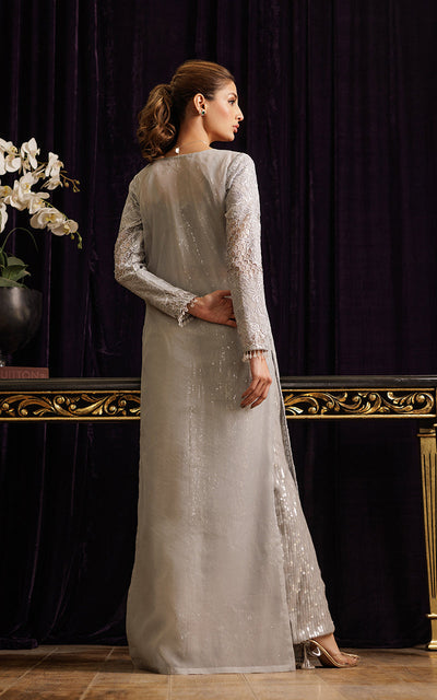 Threads and Motifs | Formal Dresses 25 | Organza Embroidered Jacket -  Threads and Motifs Ladies Clothes - Original Designer Dress - House of Maryam