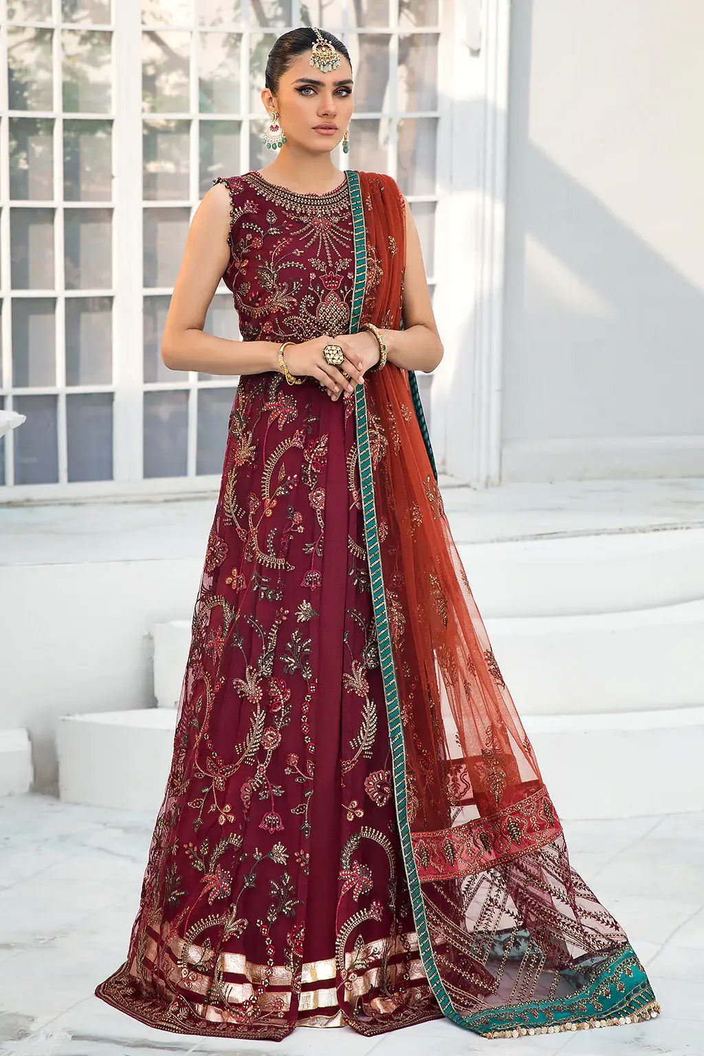 Zarif | DE LUXURY Formals | ROUCHE -  Zarif Formal - Original Designer Dress - House of Maryam