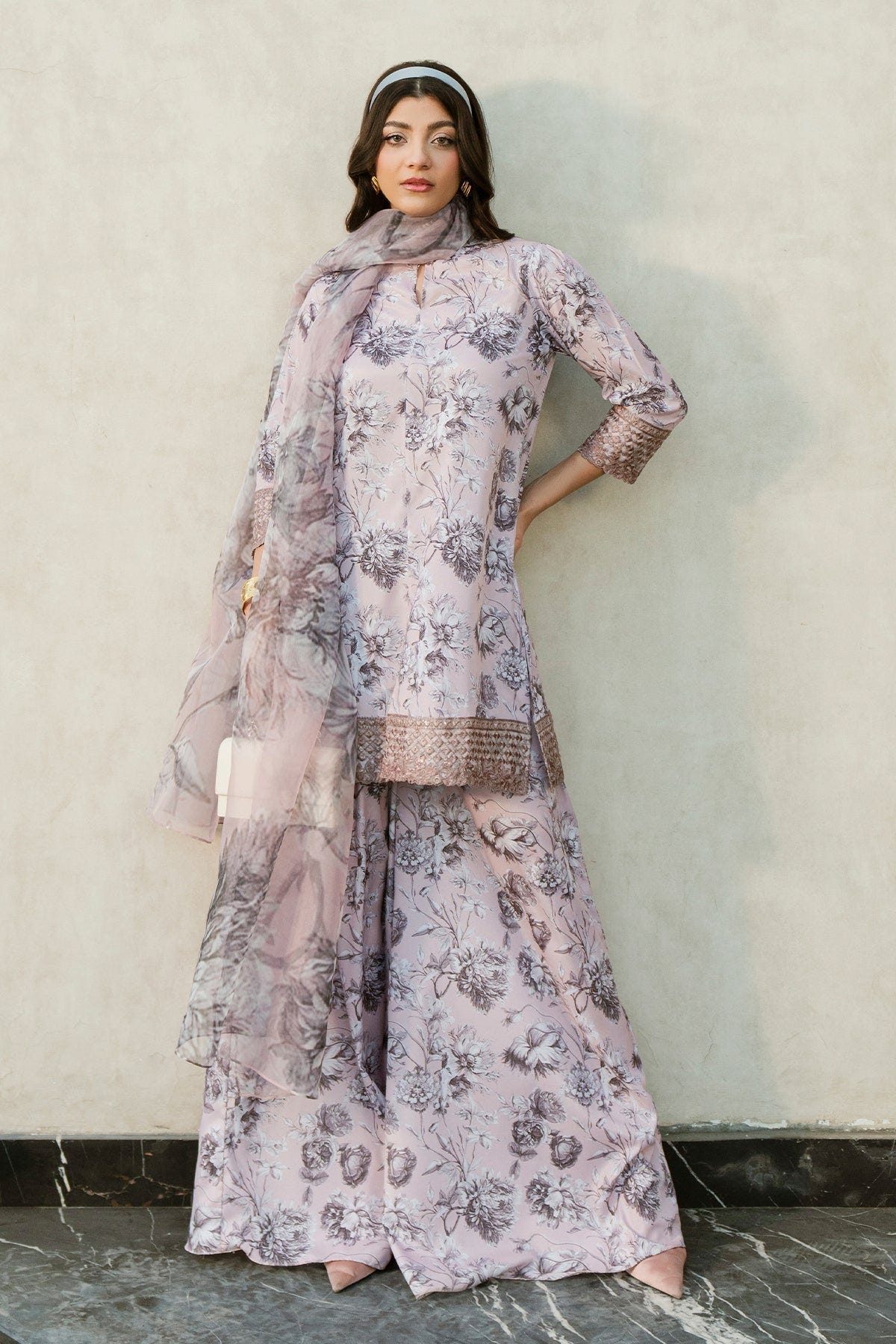 Fahad Hussayn | Lawn Banger | Allium Bloom -  Erum Khan Ladies Clothes - Original Designer Dress - House of Maryam