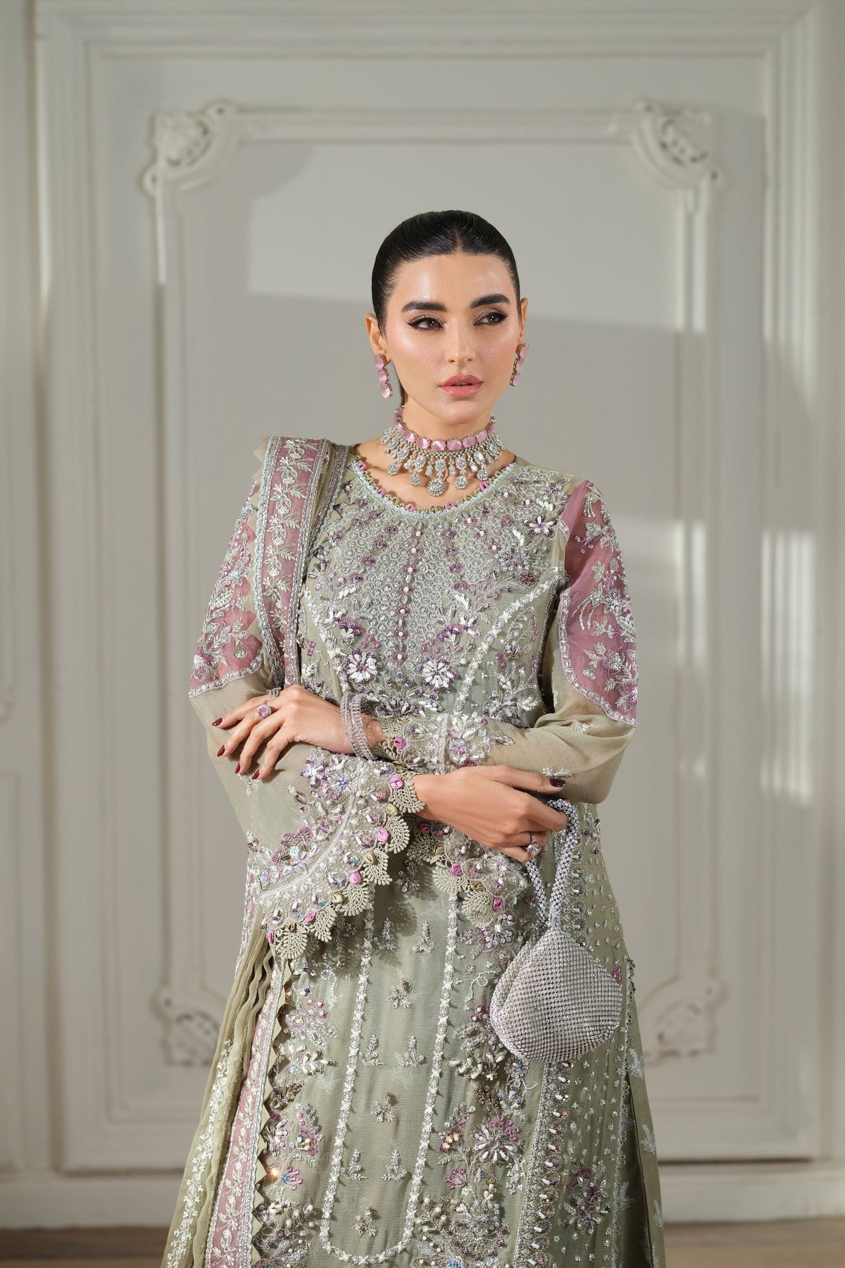 Maryam Hussain | Meer Embroidered Chiffon | Jhoomro Meer-07, image 3