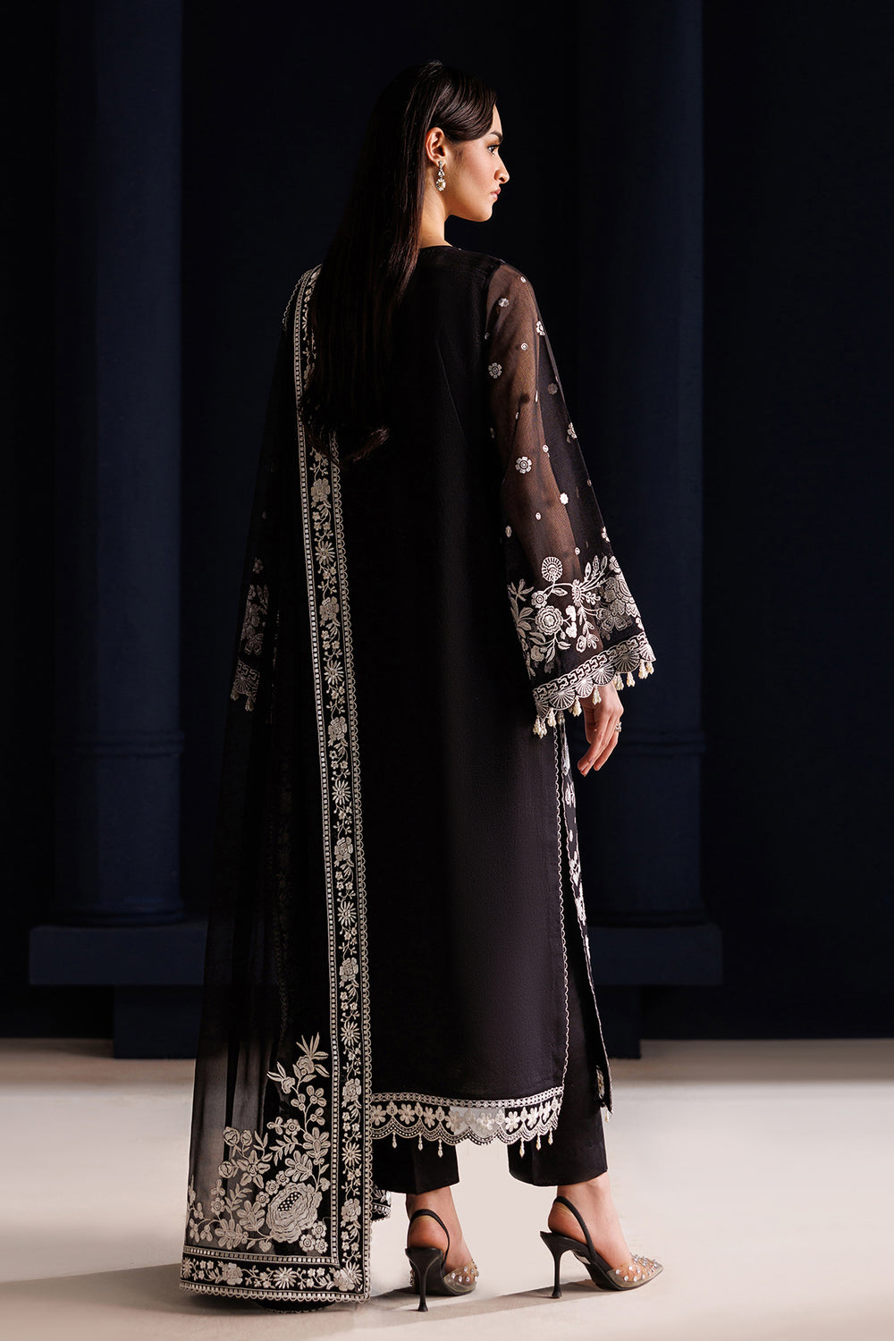 Baroque | Formals Collection | EMBROIDERED COTTON NET UF-4441, image 2