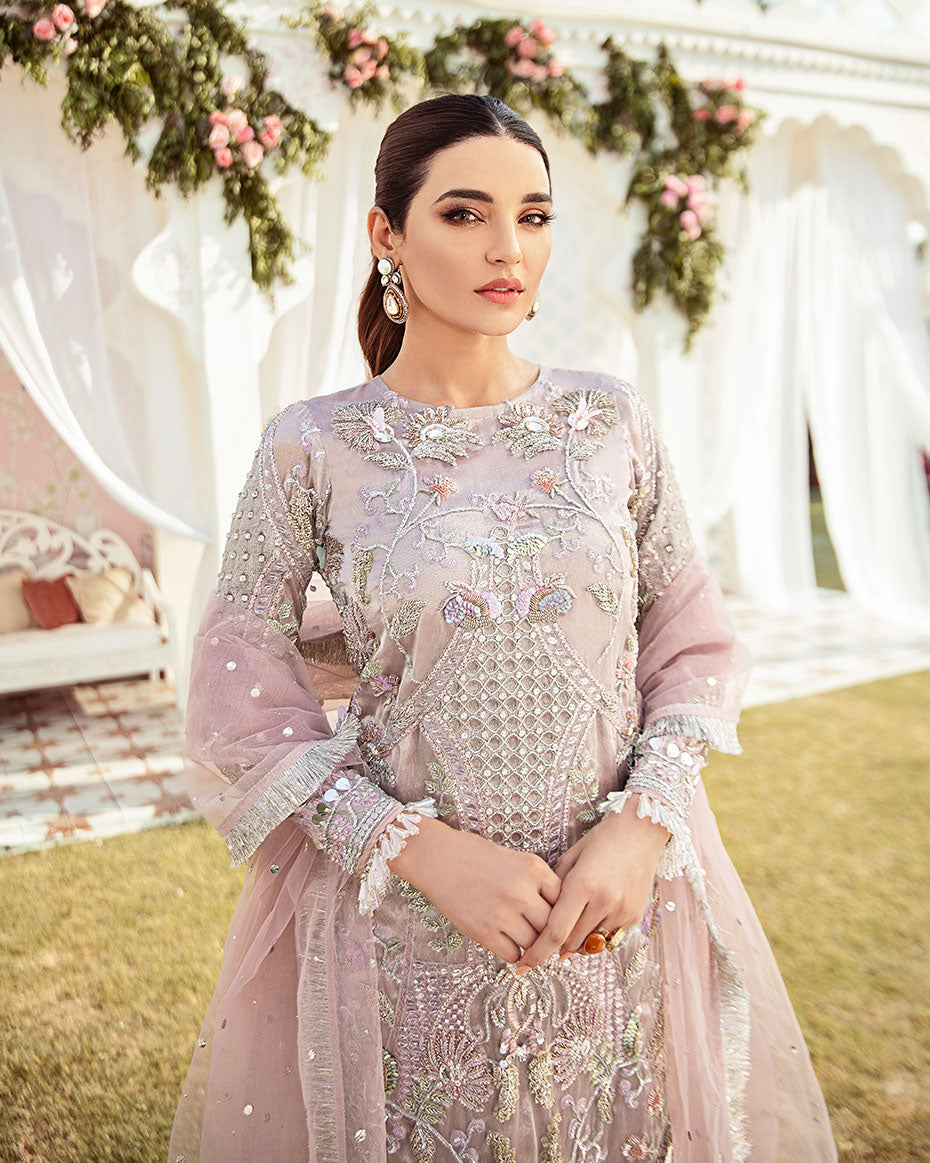 Gulaal | Wedding Formals | CLAIR EMBROIDERED NET 3-PIECE SUIT WS-05