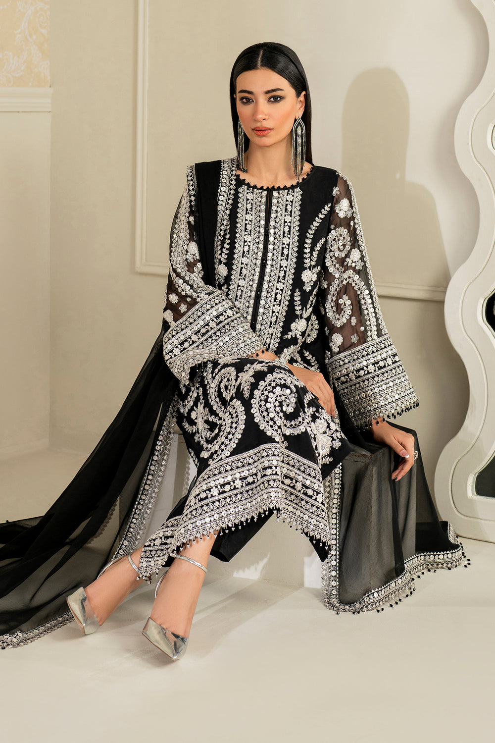 Baroque | Formals Collection | EMBROIDERED CHIFFON UF-4158, image 4