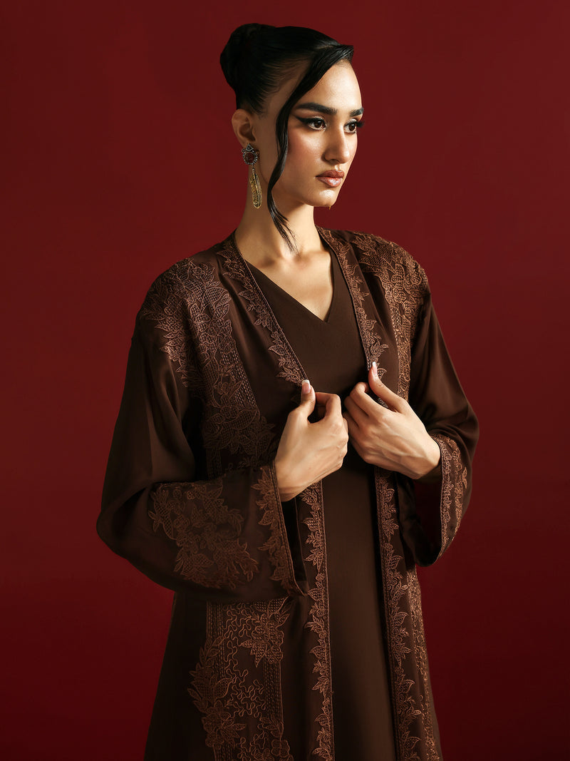 Caia | Embroidered Edit | Cocoa-3