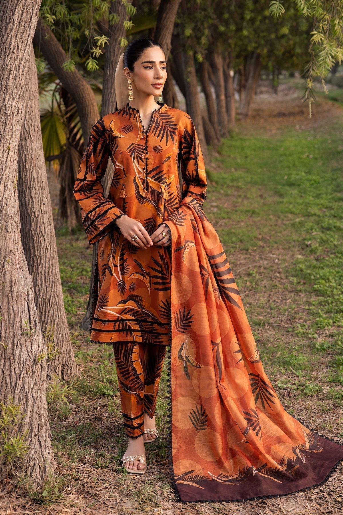 Alizeh | Sheen Lawn Prints 24 | MARIGOLD