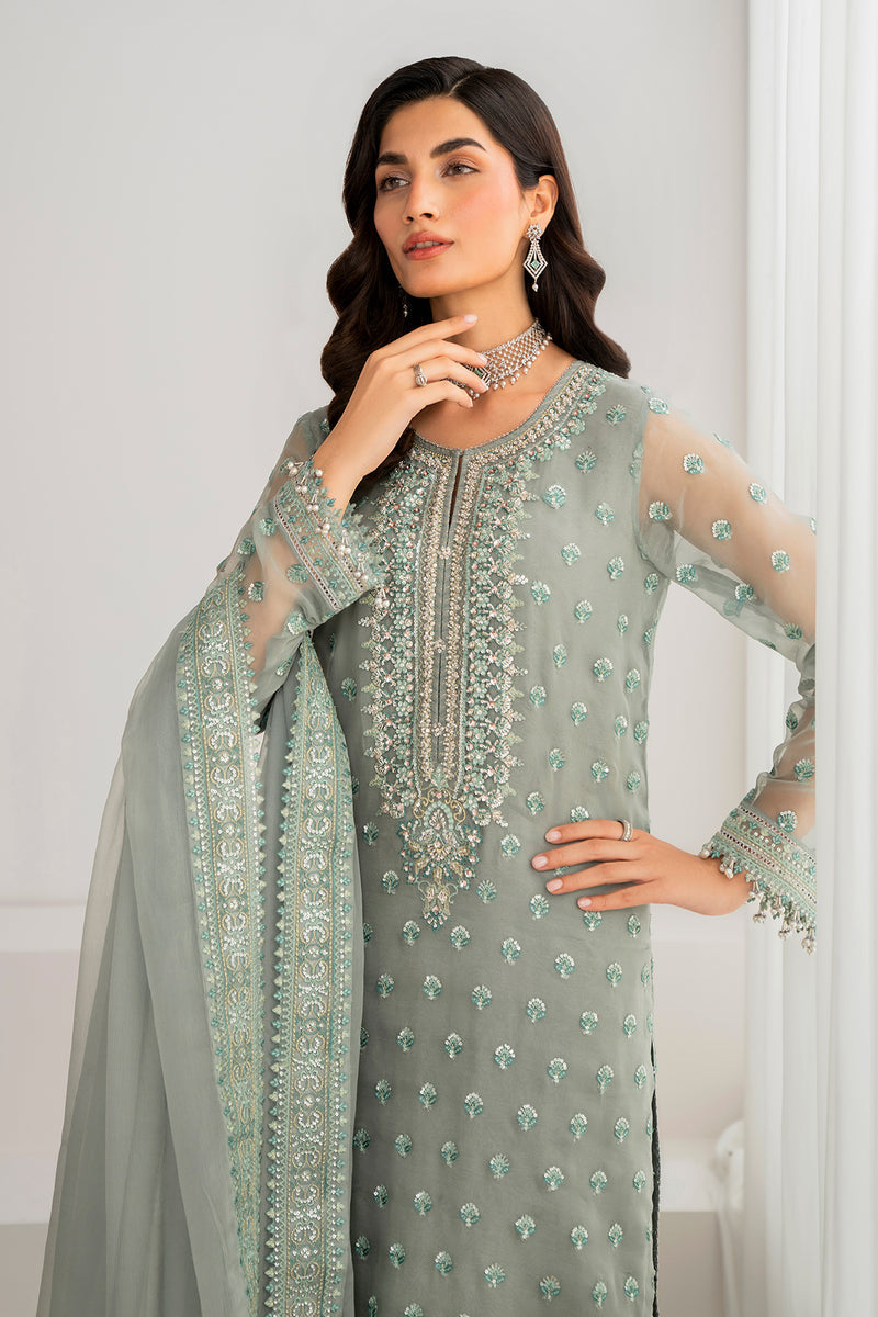Baroque | Formal Collection | CHIFFON UF-692 -  Baroque Ladies Clothes - Original Designer Dress - House of Maryam