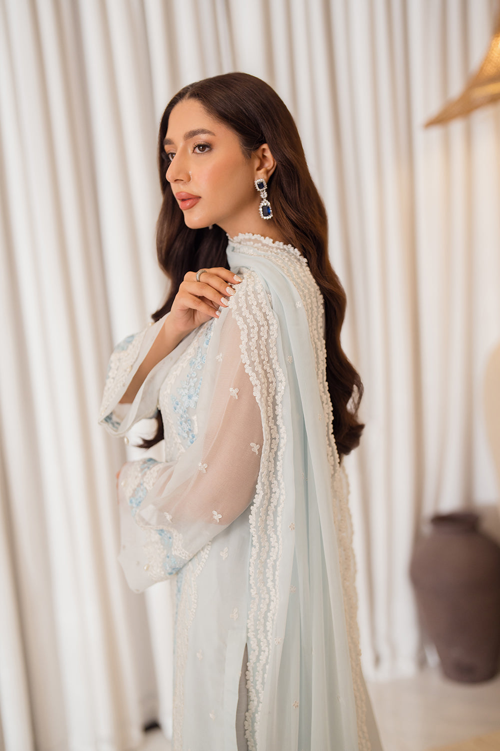Azure | Ensembles Embroidered Formals | Ocean Whisper -  Azure Ladies Clothes - Original Designer Dress - House of Maryam
