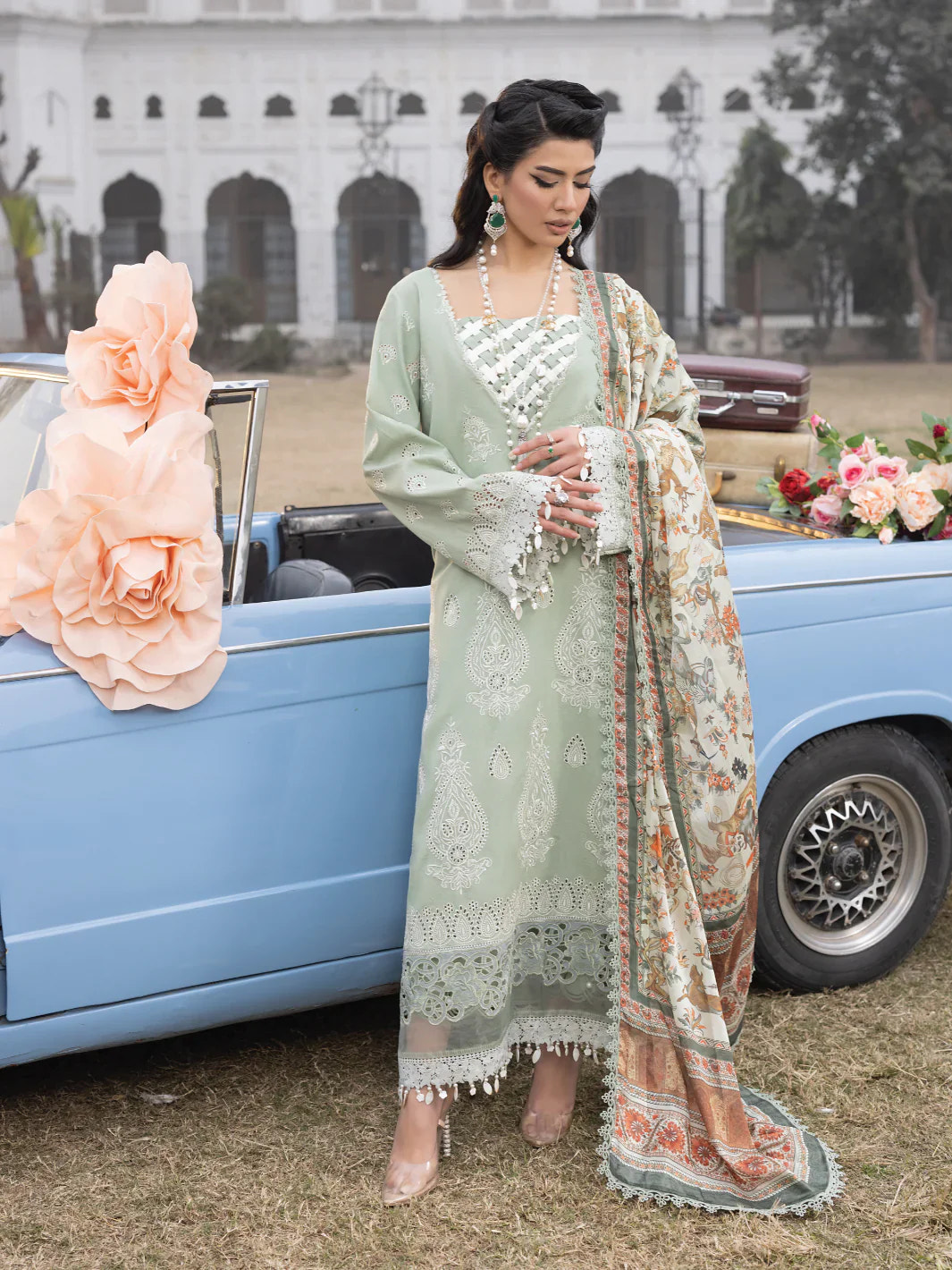 Faiza Faisal | Maya Luxury Lawn | Elena -  Faiza Faisal Luxury - Original Designer Dress - House of Maryam