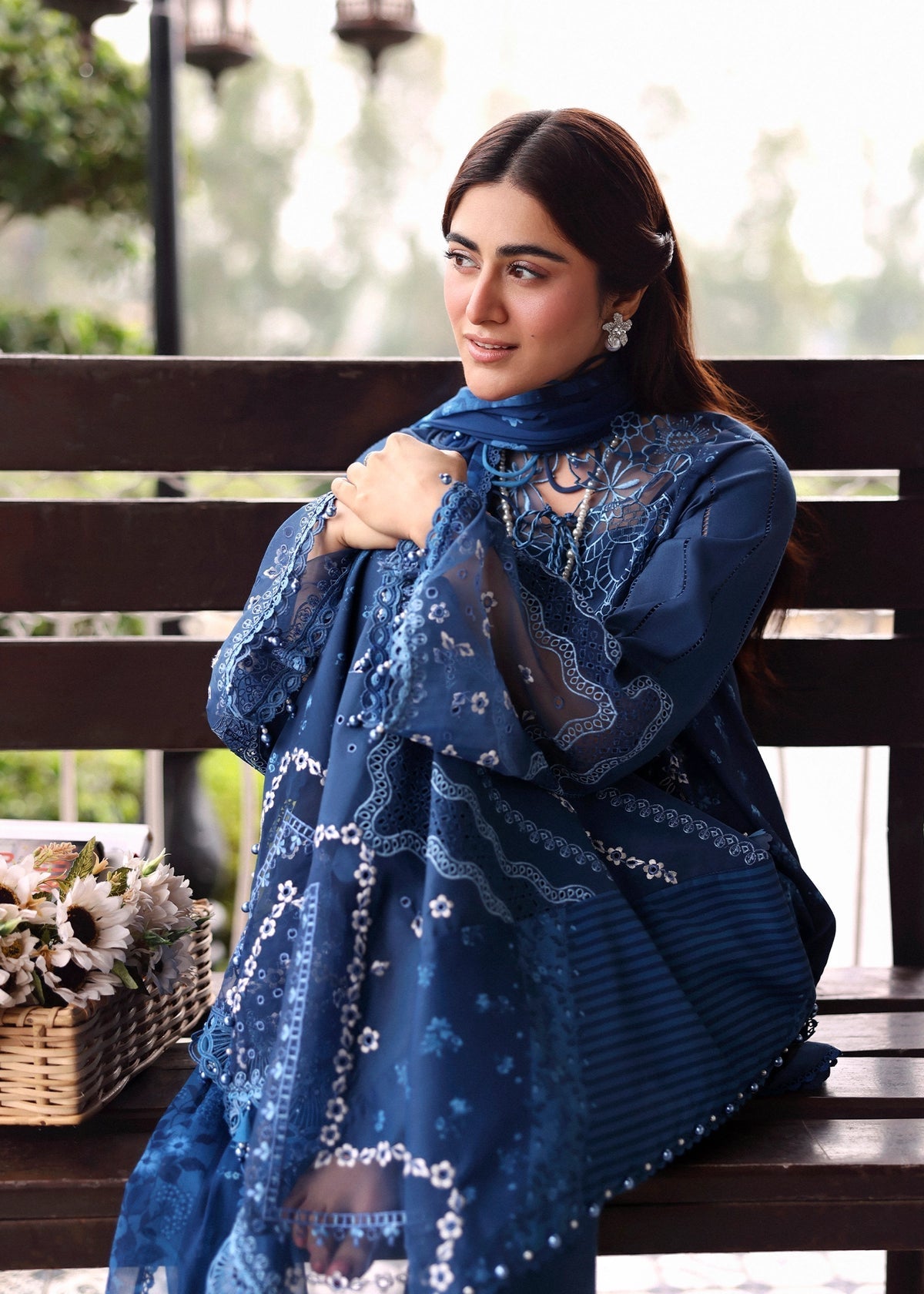 Sardinia | Embroidered Lawn Edit 26 | Terrace Blue, image 6