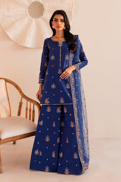 Batik | Zaynur Luxe Pret Edit | Bluish -  Batik Ladies Clothes - Original Designer Dress - House of Maryam