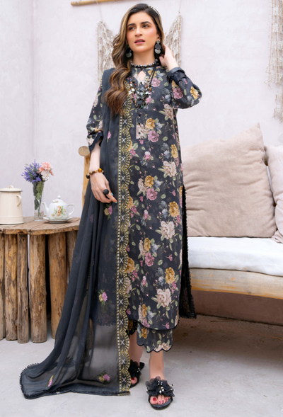 Humdum | Gardenia Lawn 24 | PLG 3 - D03 -  HumDum Luxury - Original Designer Dress - House of Maryam