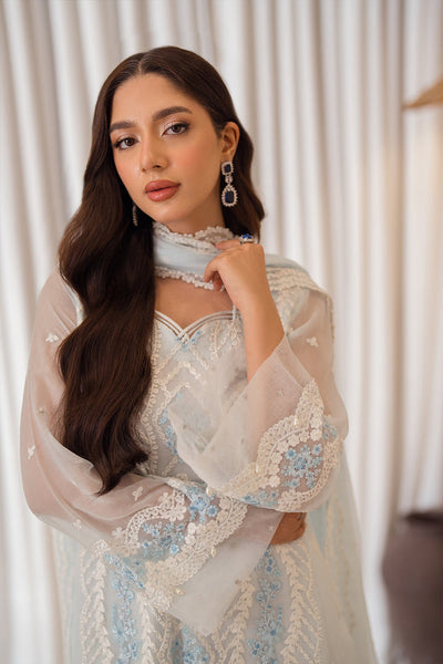 Azure | Ensembles Embroidered Formals | Ocean Whisper -  Azure Ladies Clothes - Original Designer Dress - House of Maryam