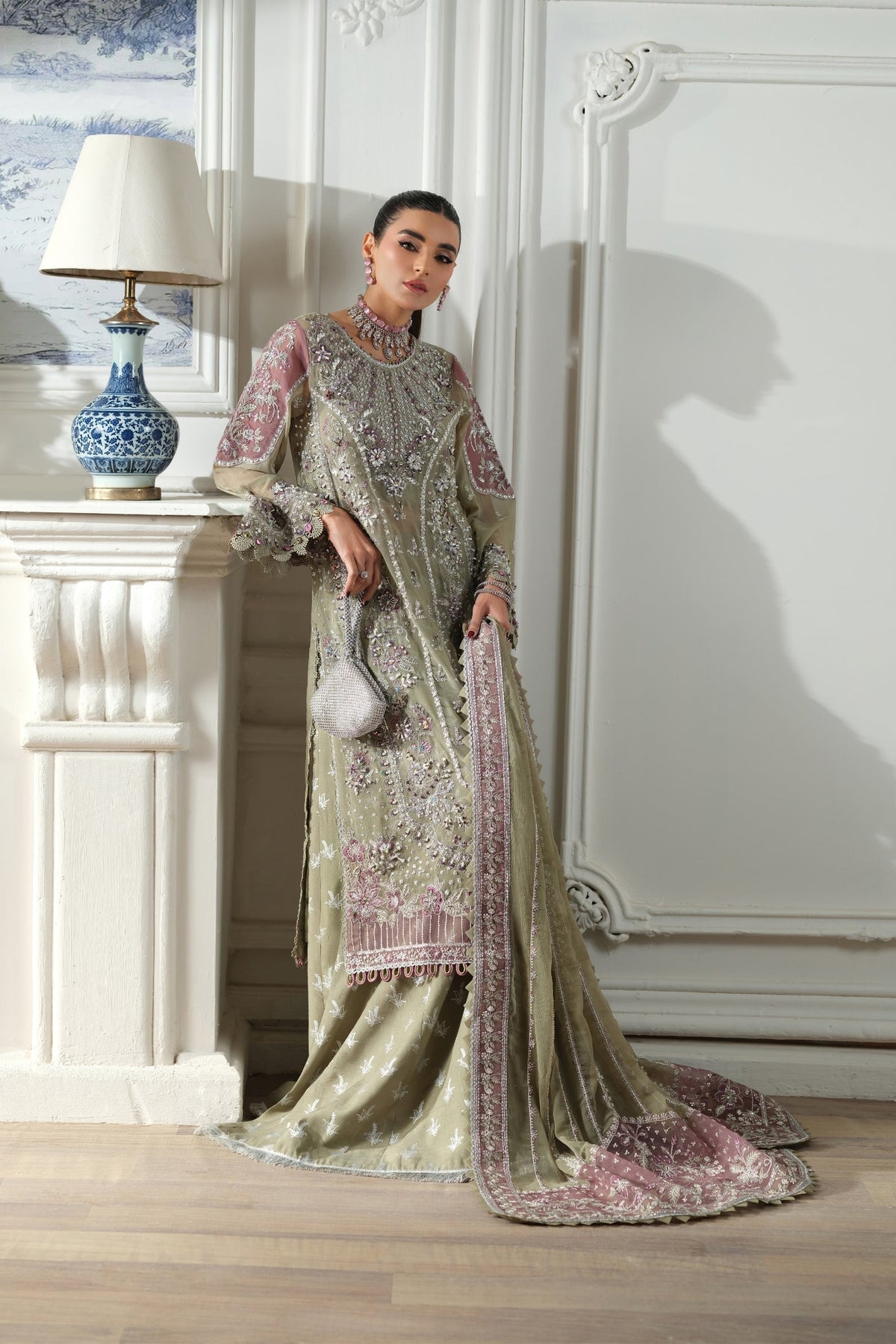 Maryam Hussain | Meer Embroidered Chiffon | Jhoomro Meer-07, image 2
