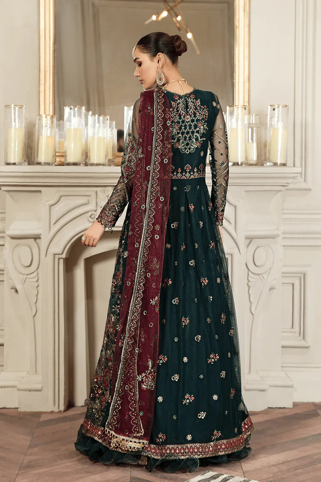 Zarif | Mehroz Formals | PINE GREEN -  Zarif Formal - Original Designer Dress - House of Maryam