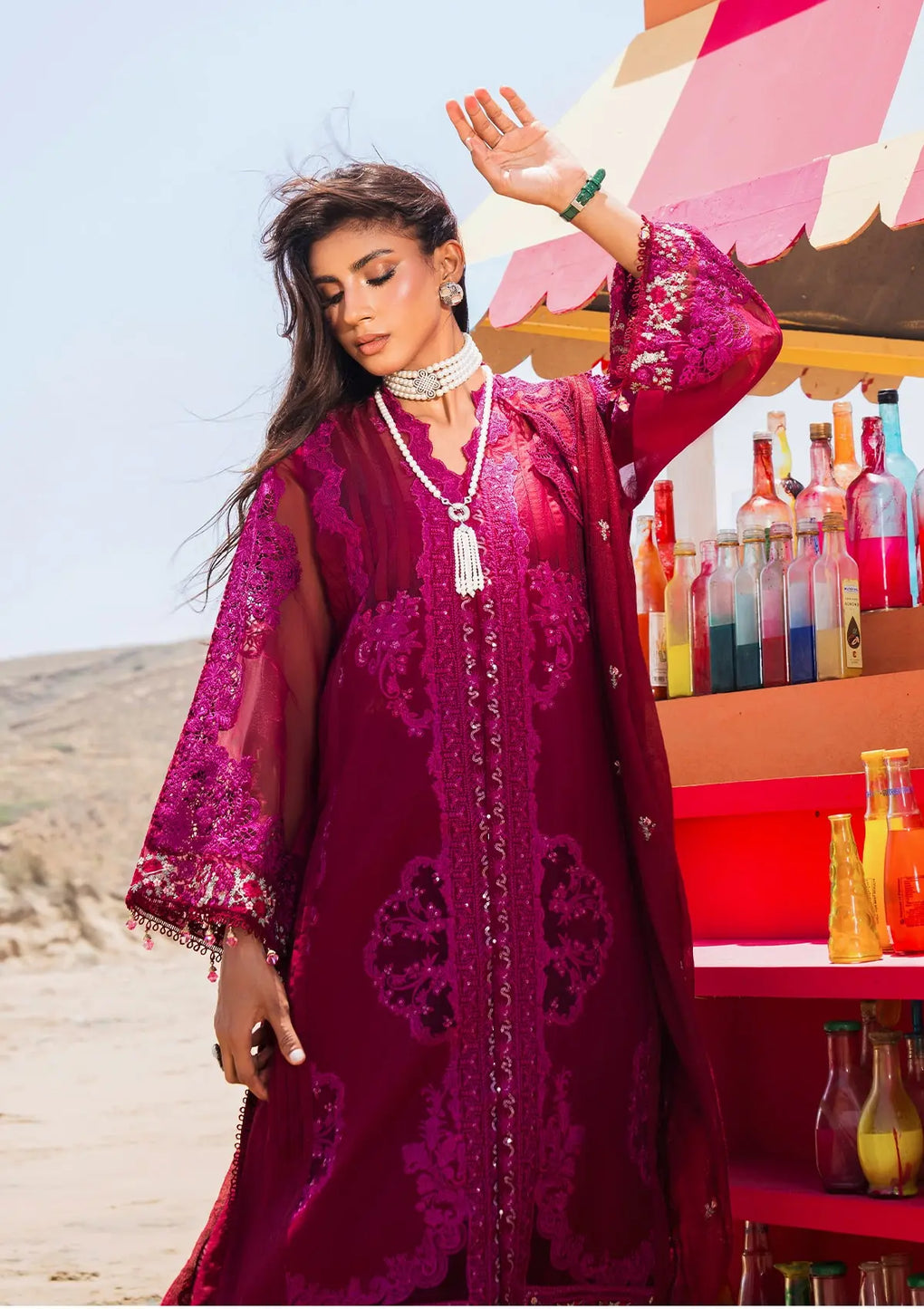 Elaf Premium | Hai Kuch Festive Lawn 24 | EHK-01B Gulzar by Designer Elaf Premium - House of Maryam - Pakistani Designer Ethnic Wear in {{ shop.shopifyCountryName }}