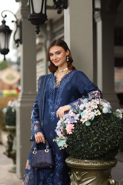 Noor by Saadia Asad | Eid Luxe Chikankari 26 | D11 - Sapphire Blue