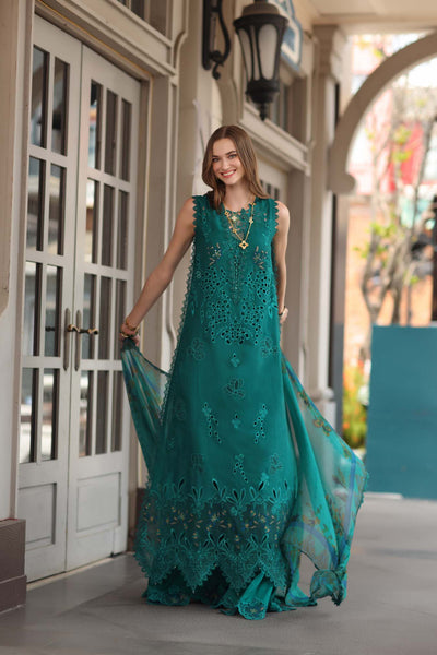 Noor by Saadia Asad | Eid Luxe Chikankari 26 | D1 - Malachite Green