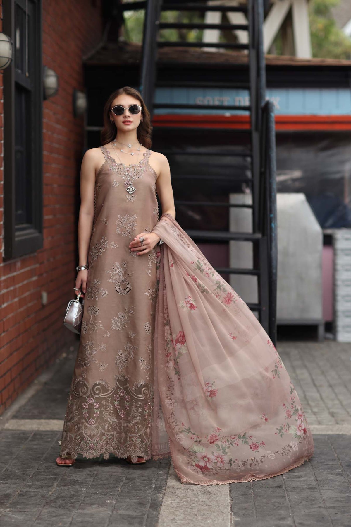 Noor by Saadia Asad | Eid Luxe Chikankari 26 | D12 - Etoupe love-5