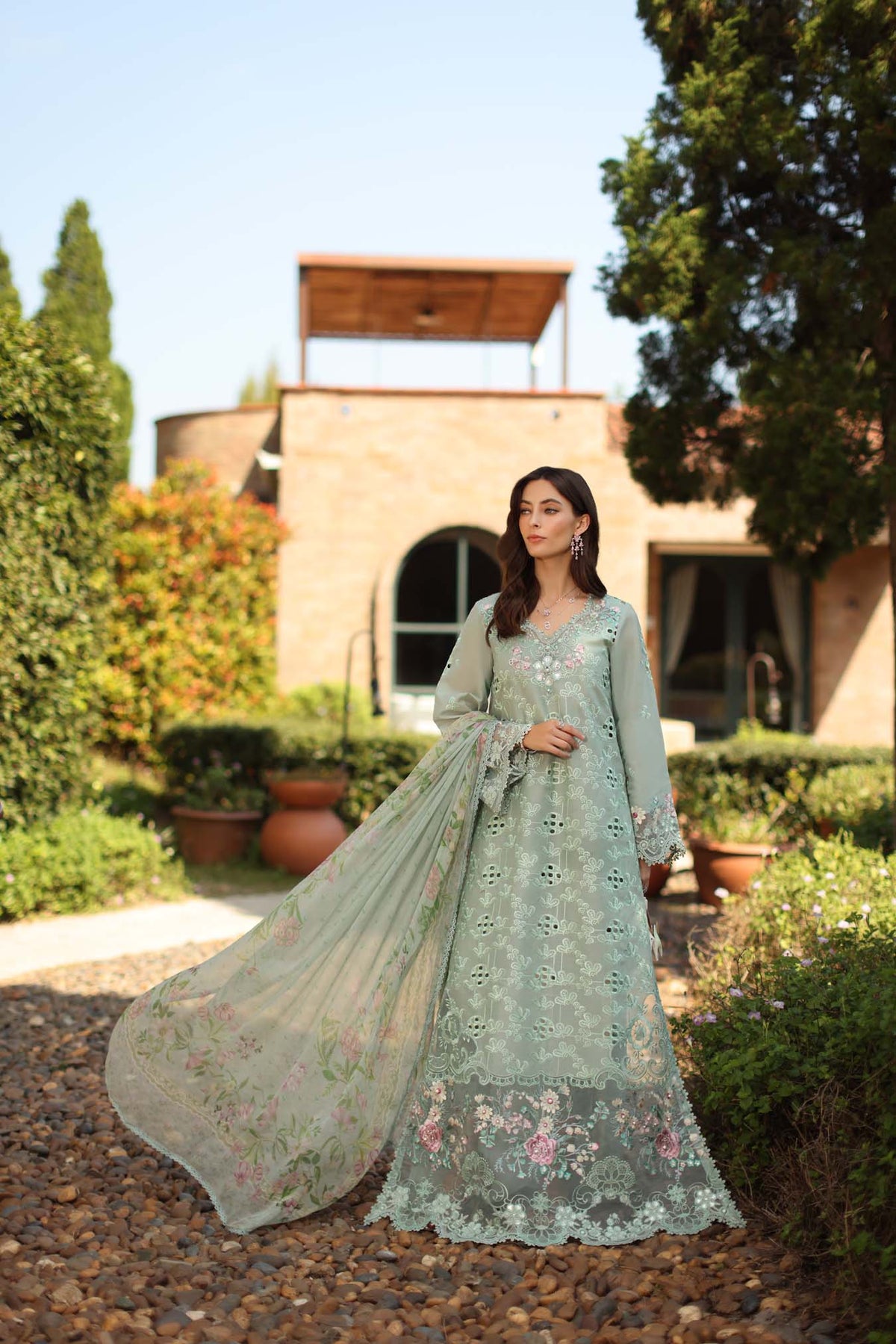 Saadia Asad | Luxury Eid Schiffli Laserkari 26 | D7 - B - Florine, image 5