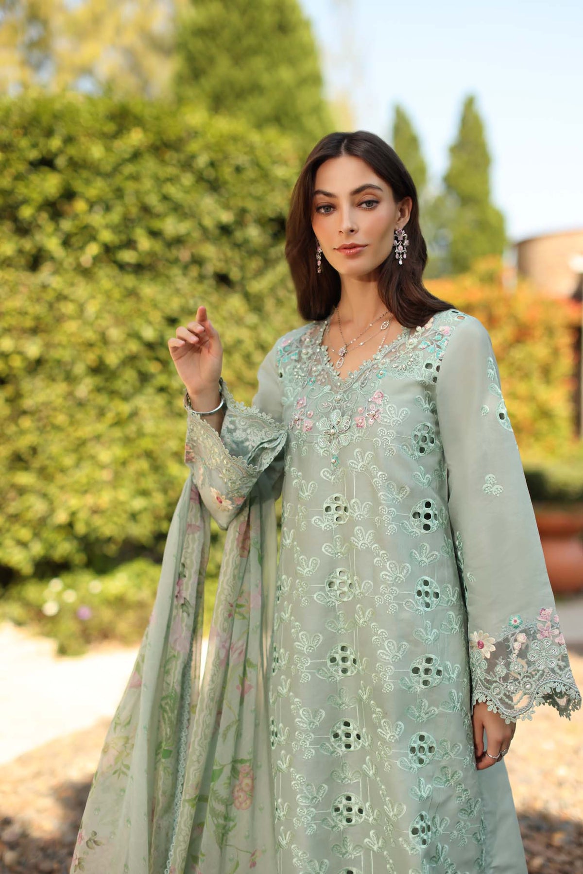 Saadia Asad | Luxury Eid Schiffli Laserkari 26 | D7 - B - Florine, image 3