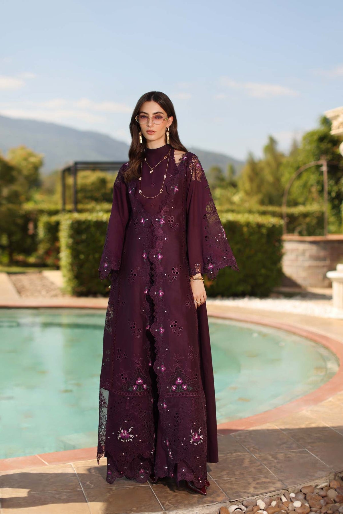 Saadia Asad | Luxury Eid Schiffli Laserkari 26 | D8 - B - Selene, image 5