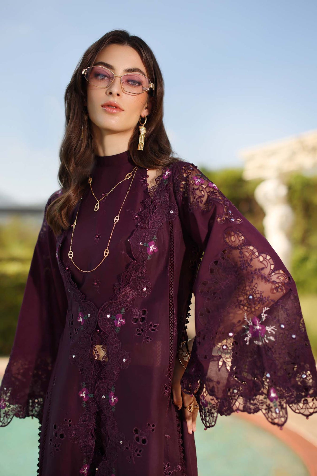 Saadia Asad | Luxury Eid Schiffli Laserkari 26 | D8 - B - Selene, image 4