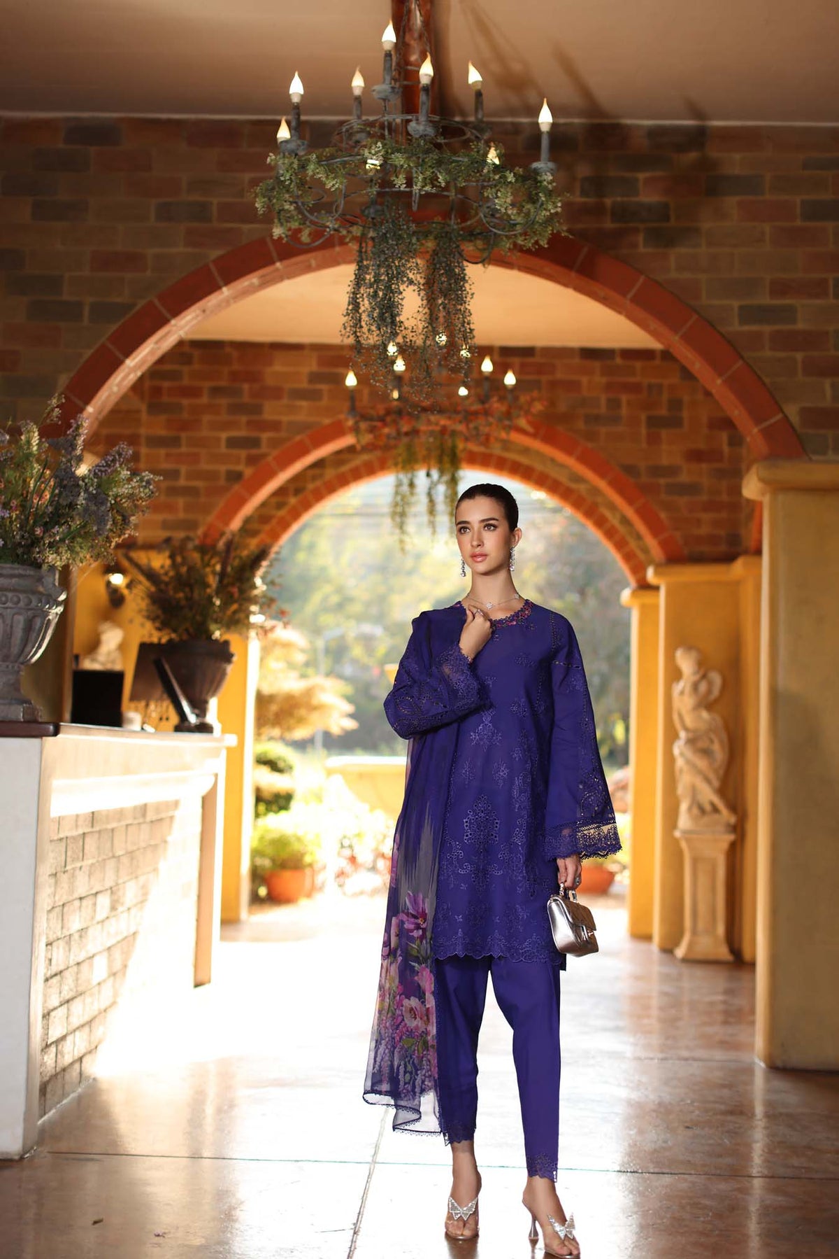 Saadia Asad | Luxury Eid Schiffli Laserkari 26 | D2 - A - Aloura, image 3
