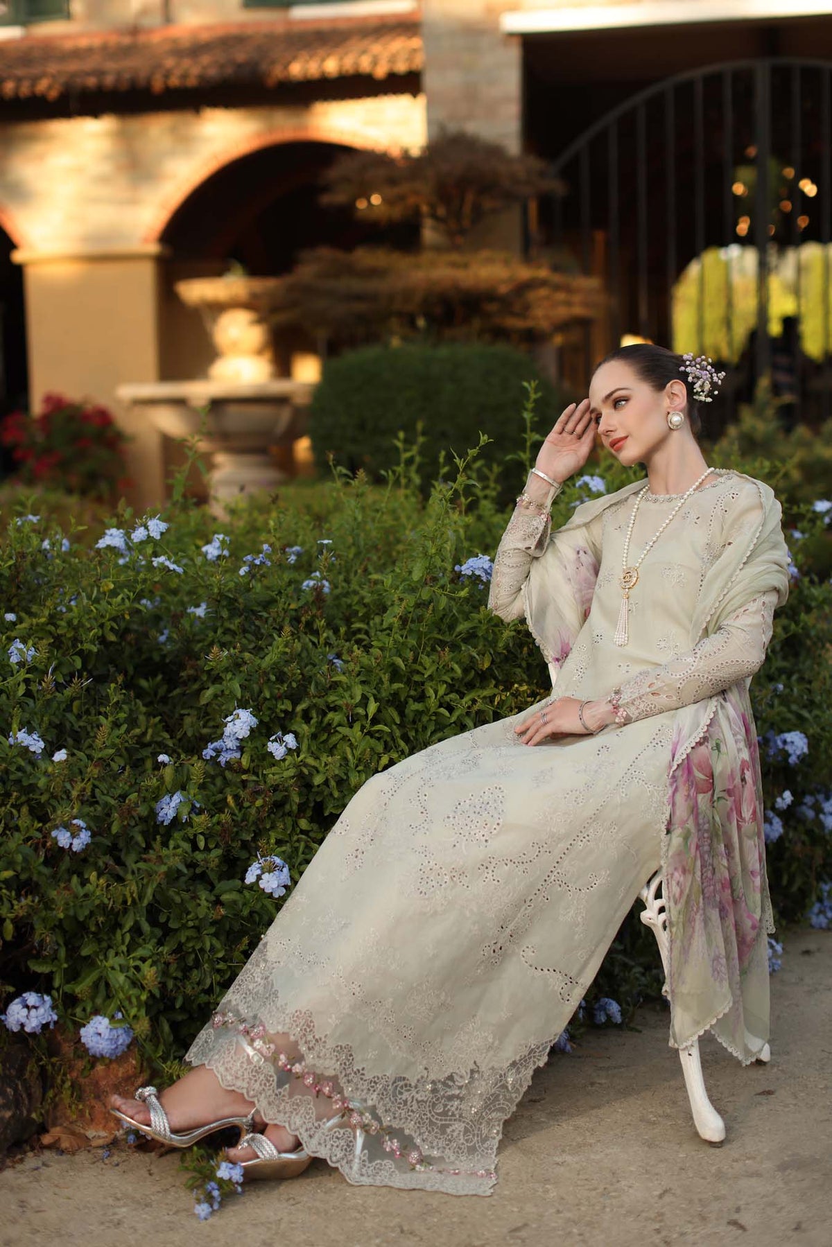 Saadia Asad | Luxury Eid Schiffli Laserkari 26 | D2 - B - Aloura, image 5