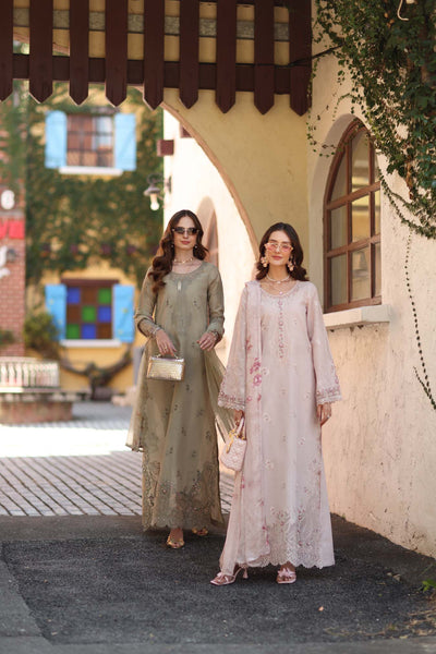 Noor by Saadia Asad | Luxe Chikankari 26 |D7 - B - Warm Gold Sage